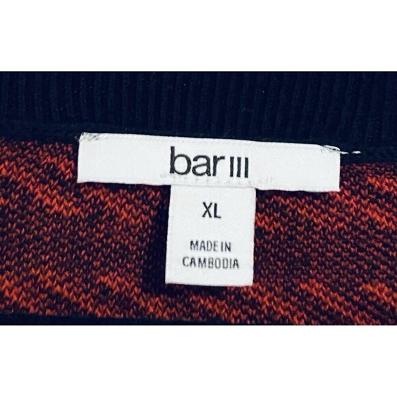 Bar III Sweater Womens XL Black Red Plaid Cropped V Neck Relaxed Fit Academia - Picture 5 of 7